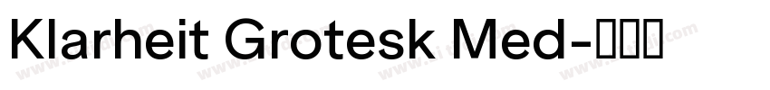 Klarheit Grotesk Med字体转换